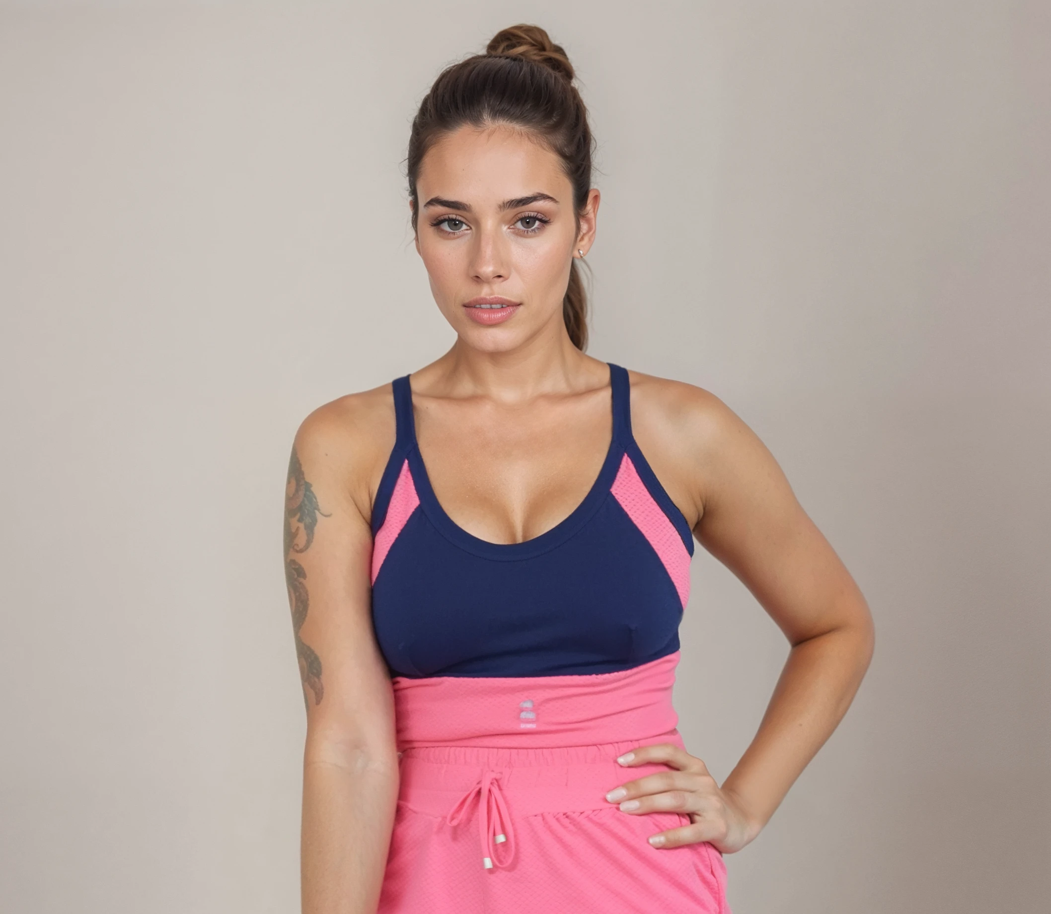 Top Fresh (respirável) Marinho com Rosa Floral - Image 2