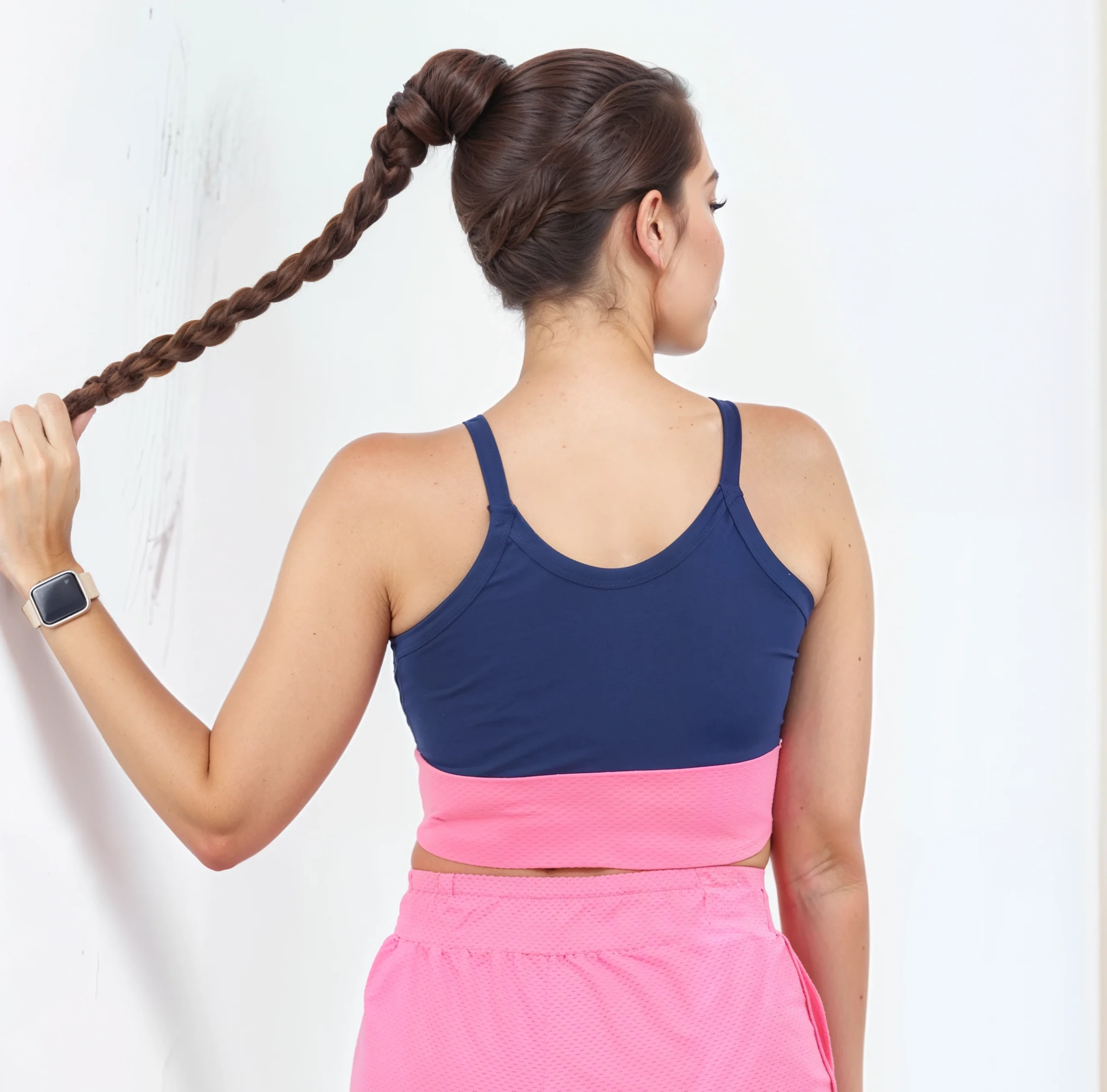 Top Fresh (respirável) Marinho com Rosa Floral - Image 3