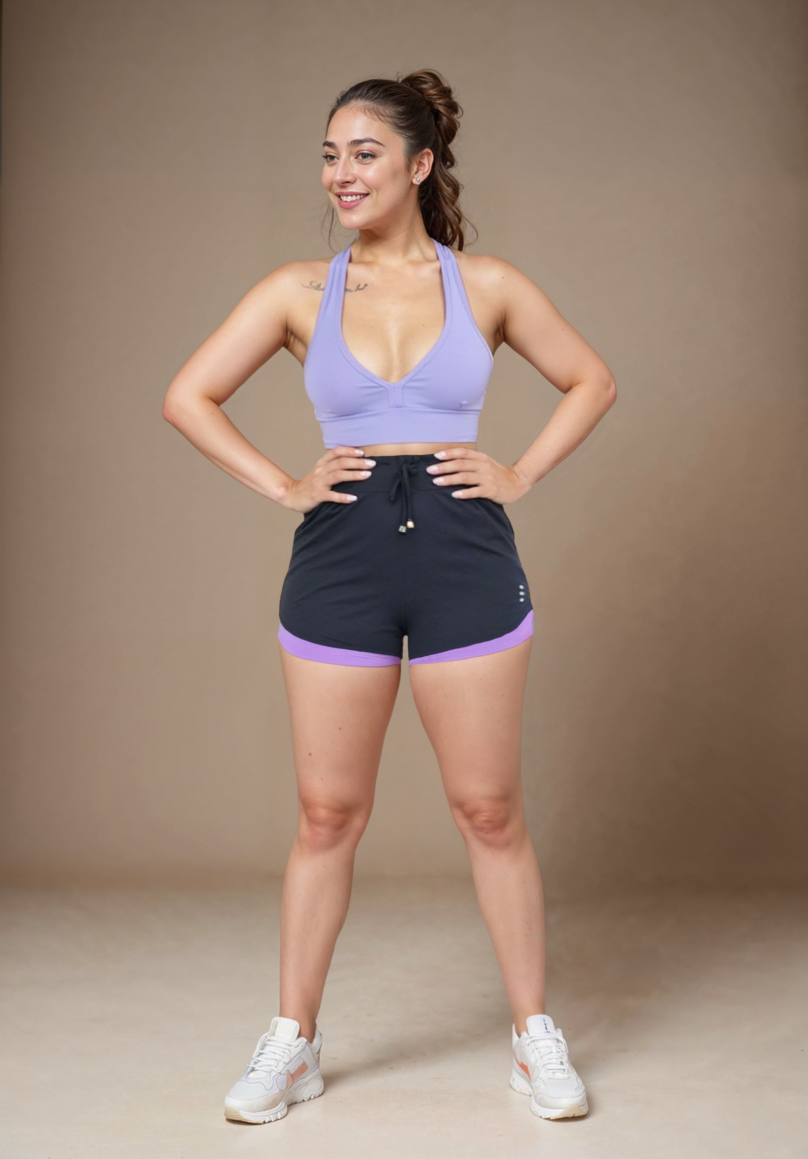 Short Summer Preto com Lavanda - Image 3